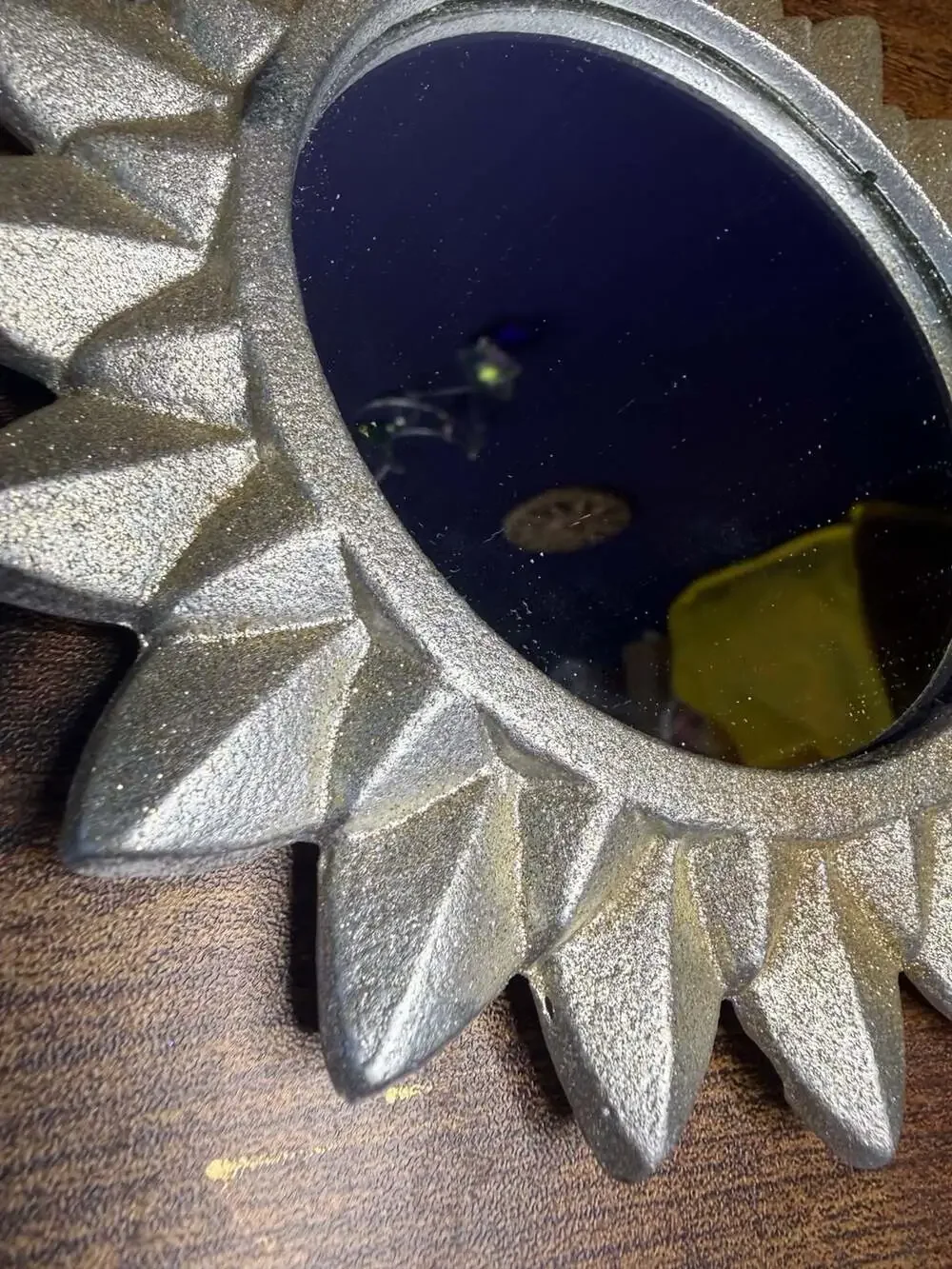 Handmade silver and gold celestial Sun Decorative Wall Mirror